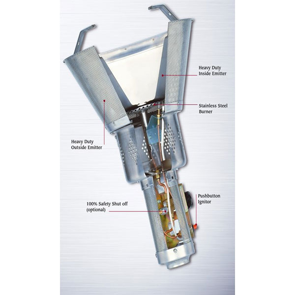 90" Tall Commercial Patio Heater in Black - Image 2